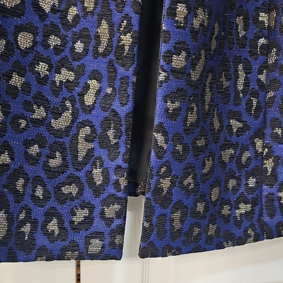 Anne Klein Vintage Long Sleeve  Animal Print Metallic Open Jacket XL - Picture 5 of 15